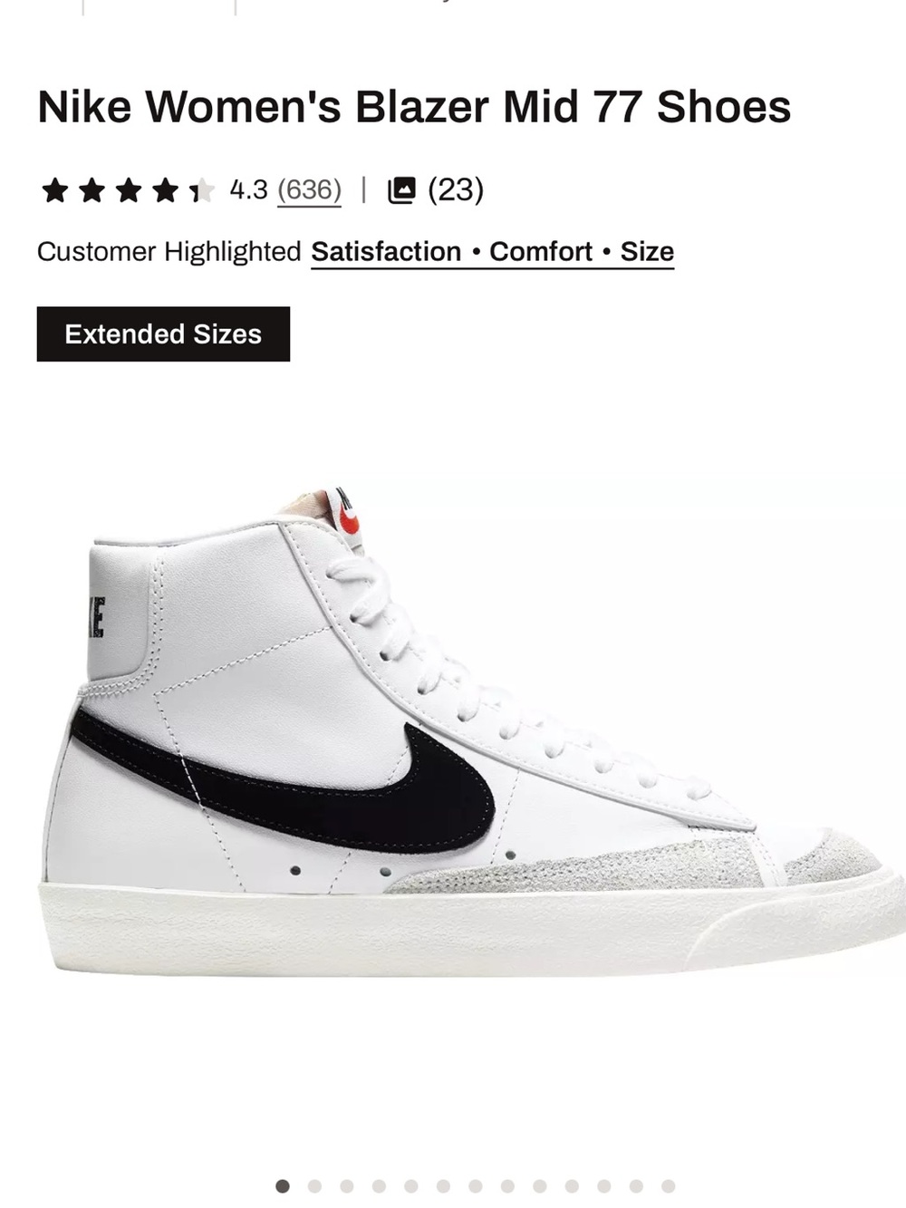 Women’s Nike Blazer Mid 77 High Top Sneaker Shoes - Picture 2 of 8